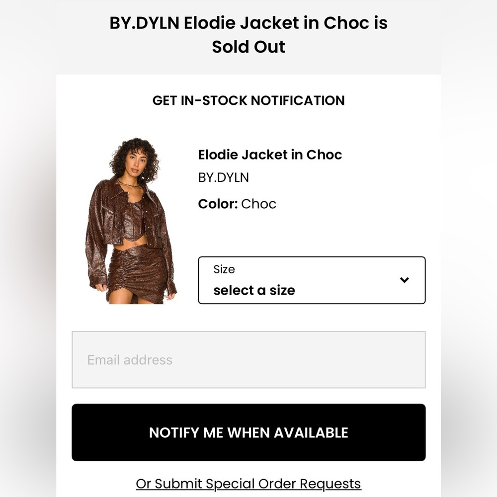 BY.DYLN Brown Leather Cropped Jacket - Picture 7 of 7